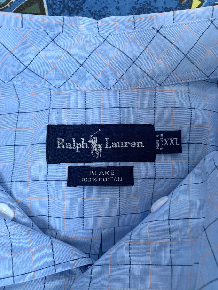 VINTAGE RALPH LAUREN CHECK BUTTON UP - XXL/XXXL