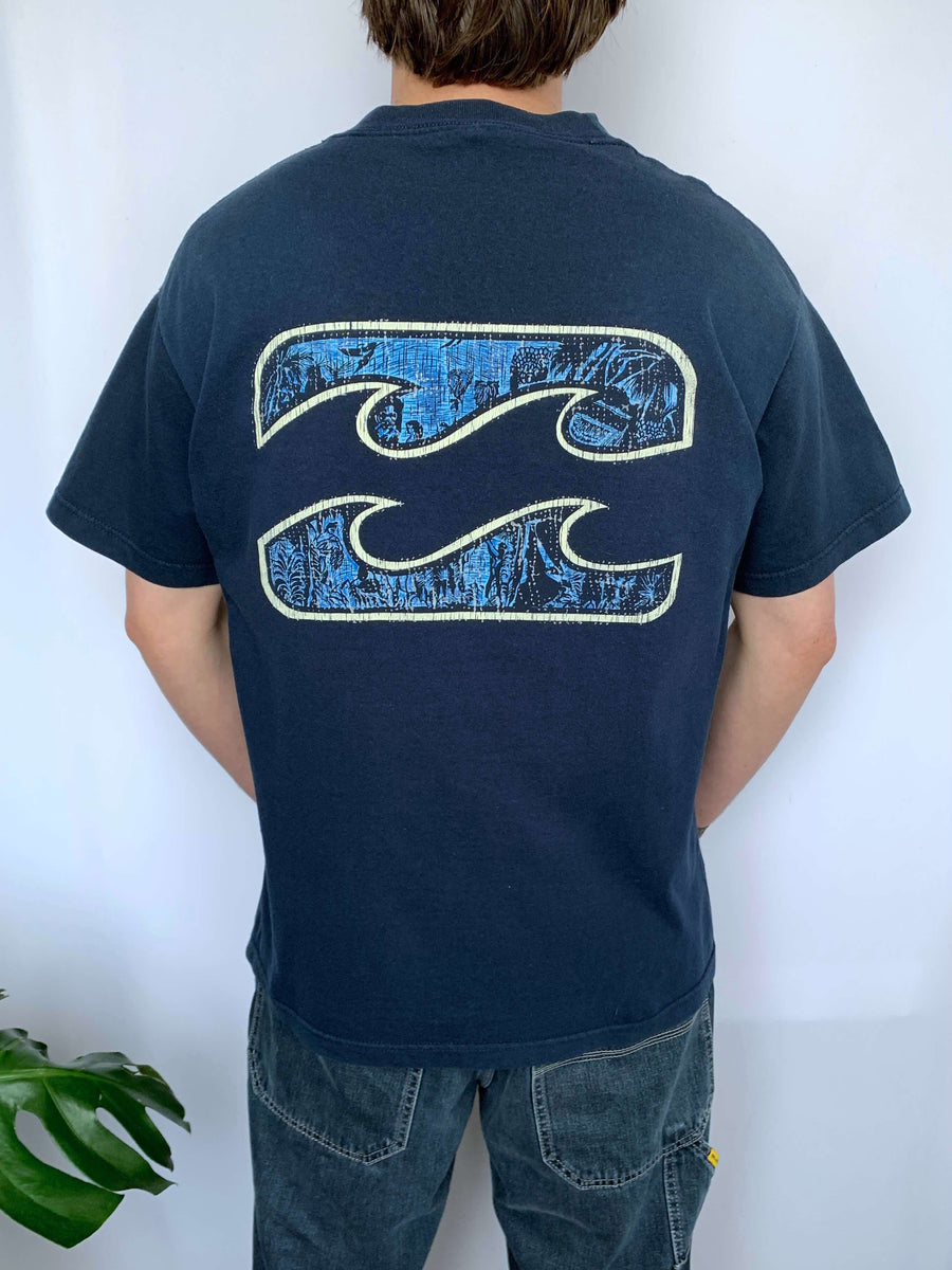 VINTAGE BILLABONG BIG LOGO TEE - L
