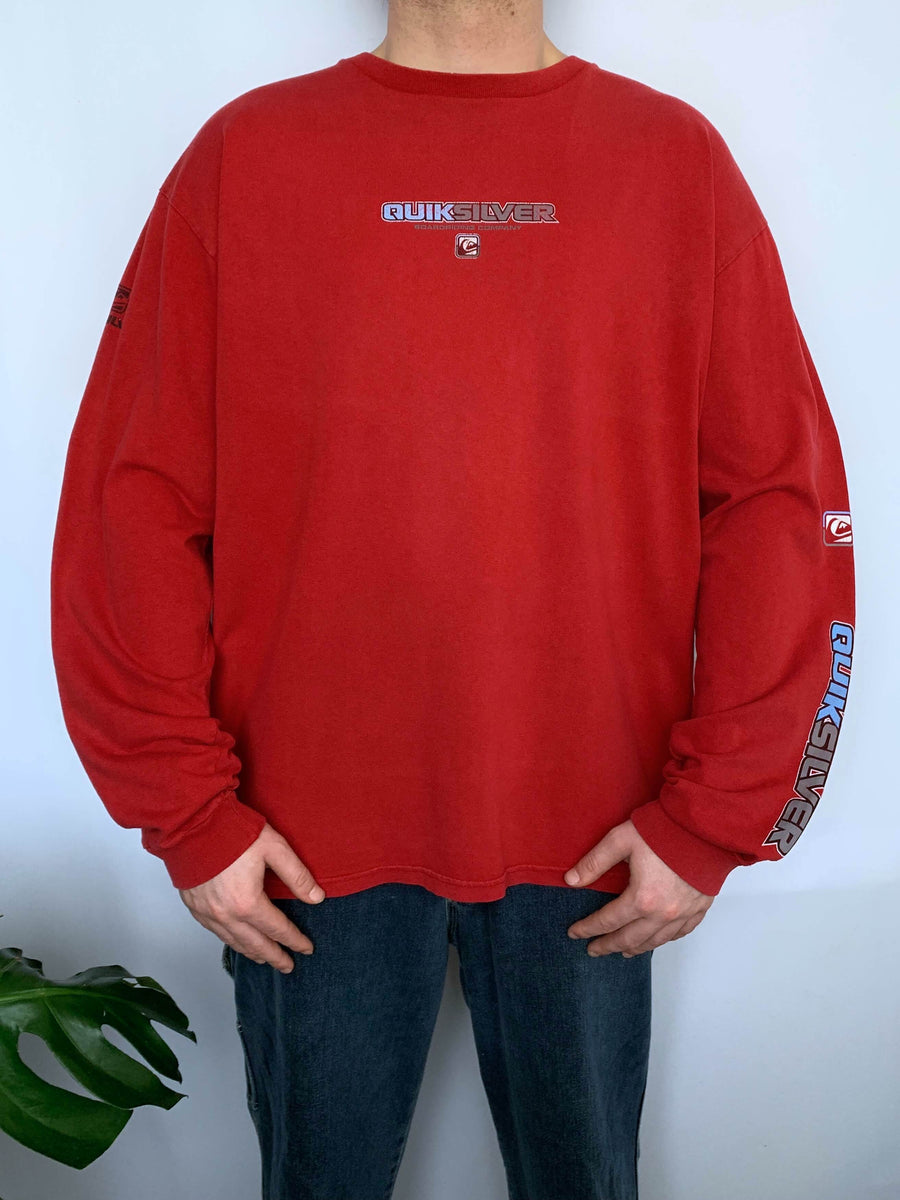 VINTAGE QUIKSILVER GRAPHIC LONG SLEEVE TEE - XL