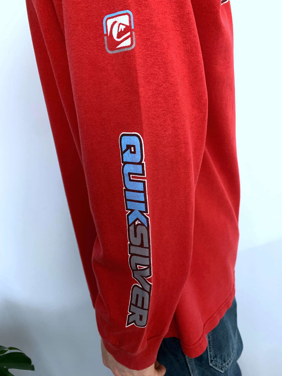 VINTAGE QUIKSILVER GRAPHIC LONG SLEEVE TEE - XL