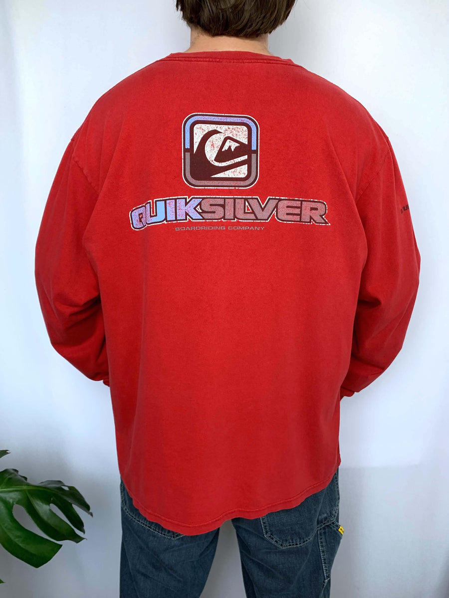VINTAGE QUIKSILVER GRAPHIC LONG SLEEVE TEE - XL
