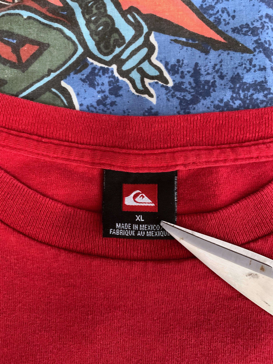 VINTAGE QUIKSILVER GRAPHIC LONG SLEEVE TEE - XL
