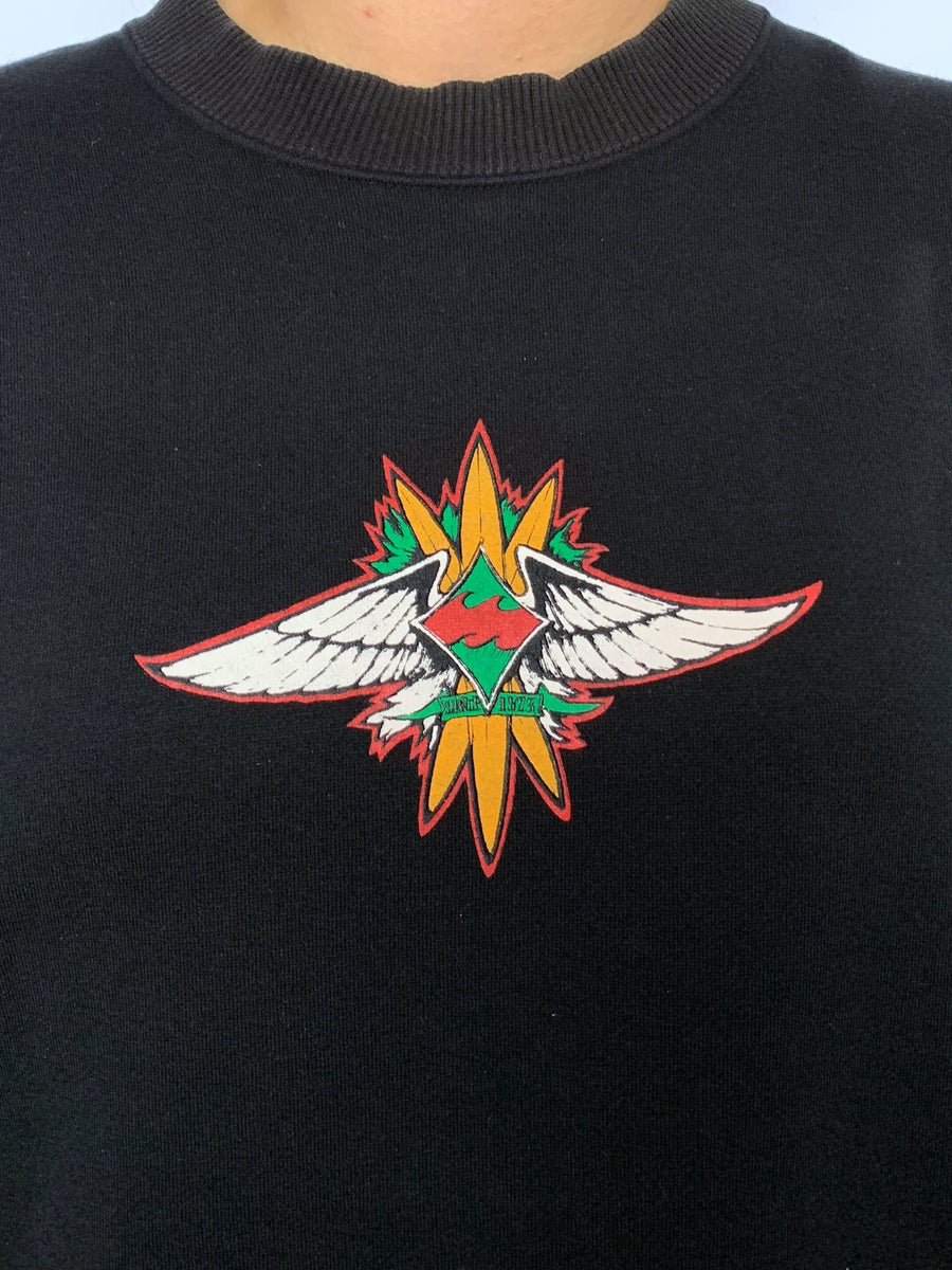 RARE 90S BILLABONG BIG GRAPHIC CREWNECK - 8/10