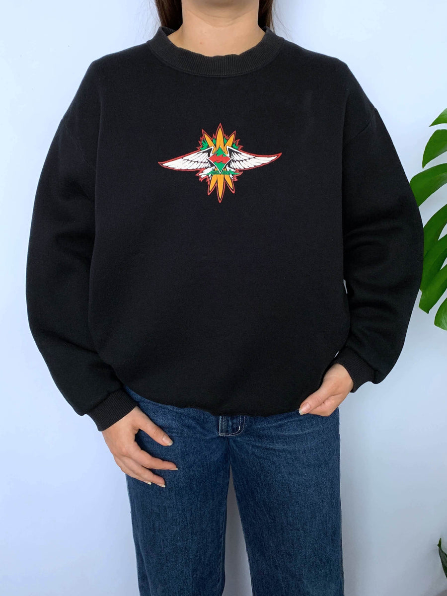 RARE 90S BILLABONG BIG GRAPHIC CREWNECK - 8/10