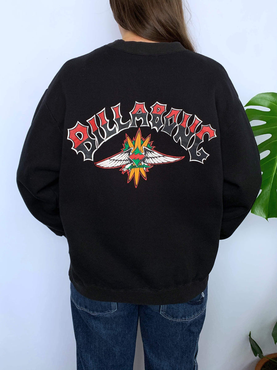 RARE 90S BILLABONG BIG GRAPHIC CREWNECK - 8/10