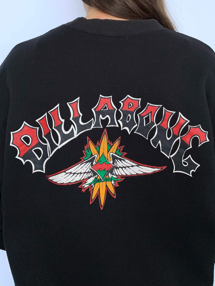 RARE 90S BILLABONG BIG GRAPHIC CREWNECK - 8/10