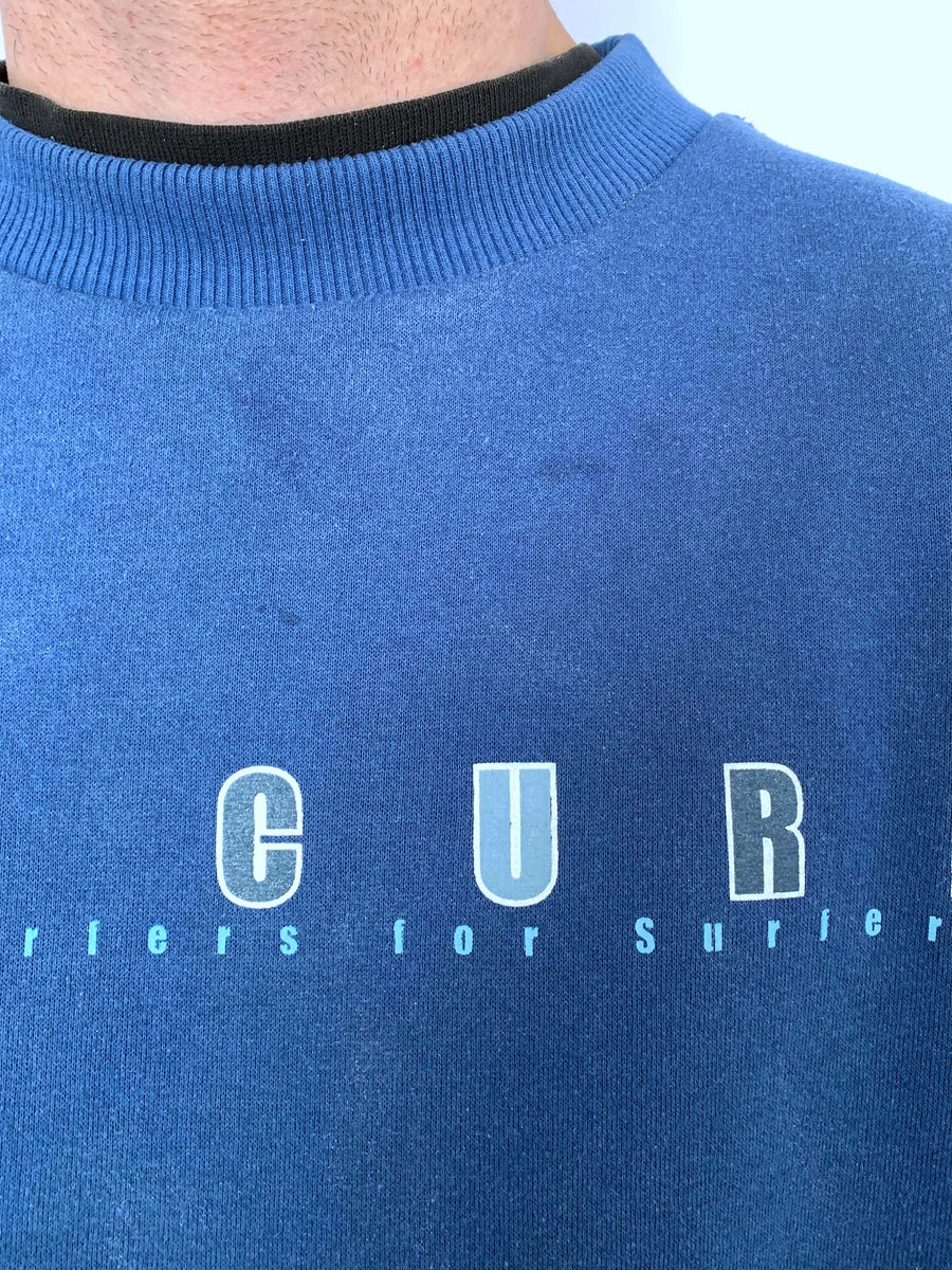 RARE 90S RIP CURL MADE IN AUS. CREWNECK - L