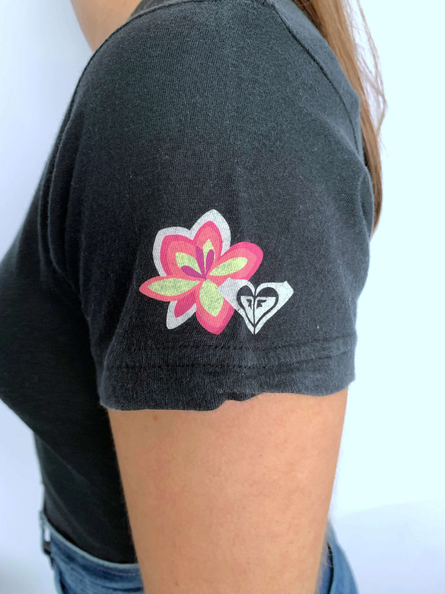 VINTAGE ROXY SPELLOUT BABY TEE - 8/10