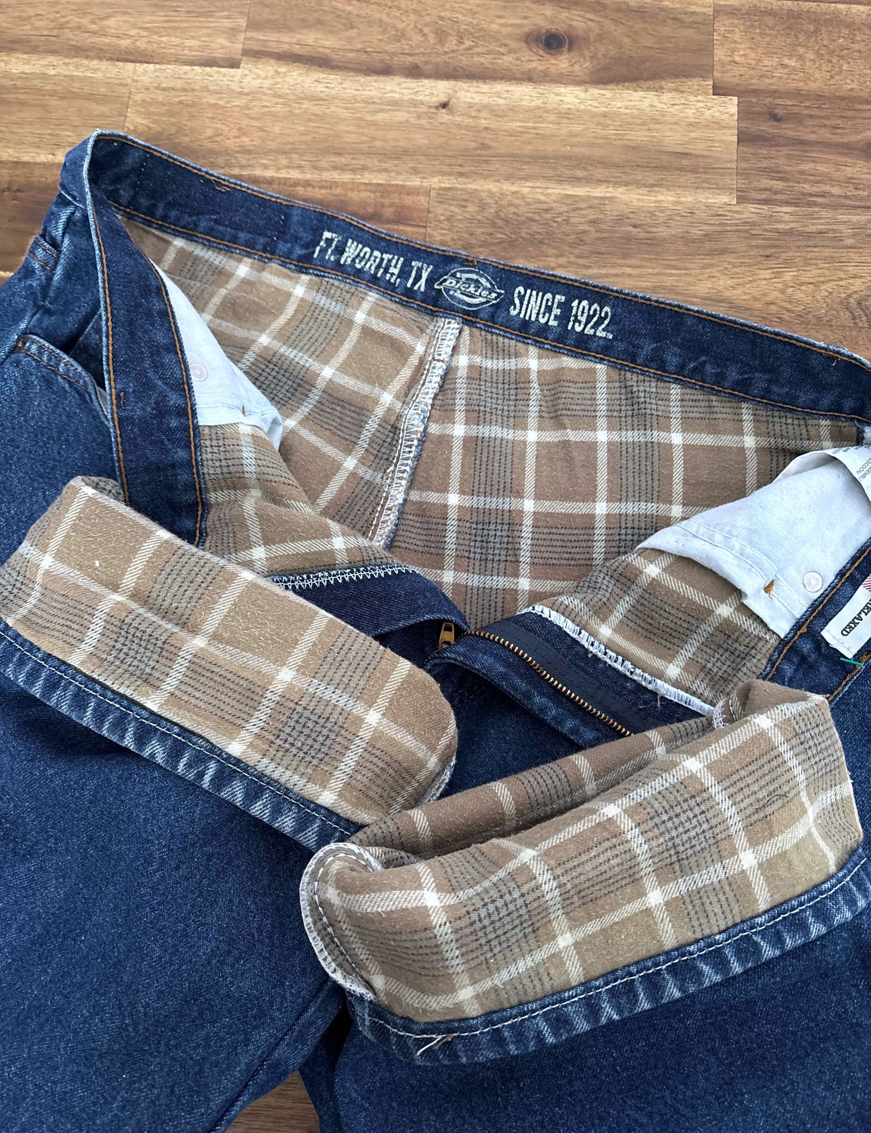 THICK DICKIES FLANNEL LINED JEANS - W34